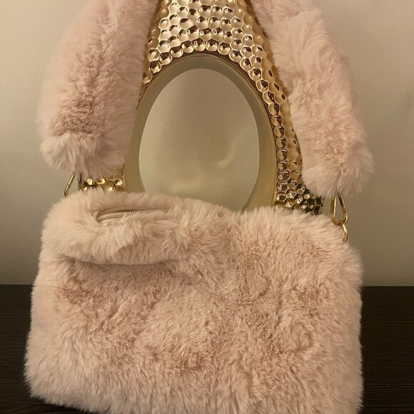 Tan Fluffy Night Forever 21 Purse - Picture 1 of 3